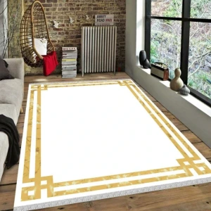  Milano Halı Kaymaz Tabanlı Dekoratif Halı Yıkanabilir Dot Tabanlı 4209-SM-275