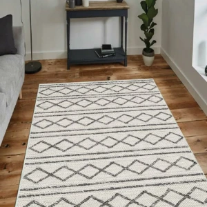 Milano Halı Kaymaz Tabanlı Dekoratif Halı Yıkanabilir Dot Tabanlı HY-1040-Bej