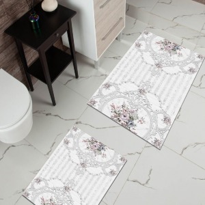 Milano Halı 2li Banyo Halısı Kaymaz Taban Klozet Takımı Paspas HY-811