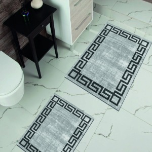Milano Halı 2li Banyo Halısı Kaymaz Taban Klozet Takımı Paspas HY-823