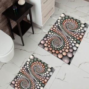 Milano Halı 2li Banyo Halısı Kaymaz Taban Klozet Takımı Paspas HY-835