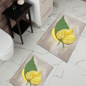 Milano Halı 2li Banyo Halısı Kaymaz Taban Klozet Takımı Paspas HY-857